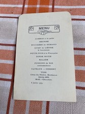 Ancien menu mariage janvier 1919  Fête Repas