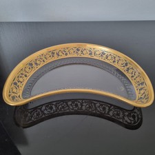 SAINT LOUIS THISTLE Assiette A Salade Cristal Taillé Signé A L'Or Fin