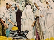 beautiful painting gouache 1980 paper orientalist orientalism art portrait man