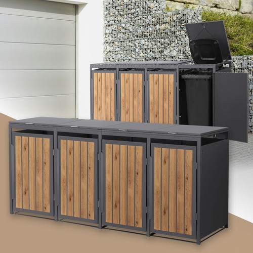 Abri pour 4 poubelles - abri,