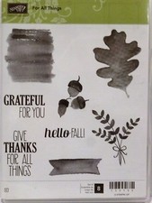 Stampin Up pour Tout Things Timbres Thanksgiving Harvest Gland Feuilles Grateful