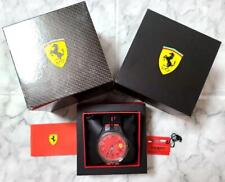 Ferrari Wristwatch Red x Black rubber belt MINT