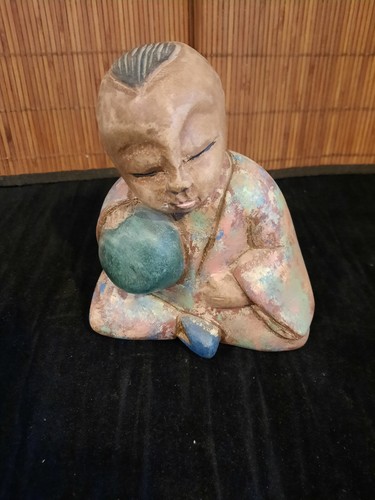 Figurine asiatique bois - figurine, en