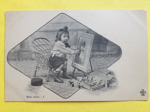 Cpa 1900 bébé artiste - cpa,