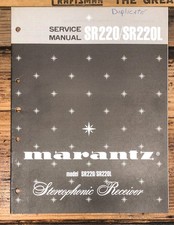 Marantz SR220 220L Receiver  Service Manual *Original*