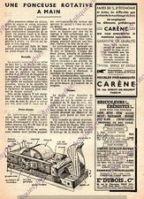 1952 DIY HAND ROTARY SANDER / CUT PLAN SCHEME 