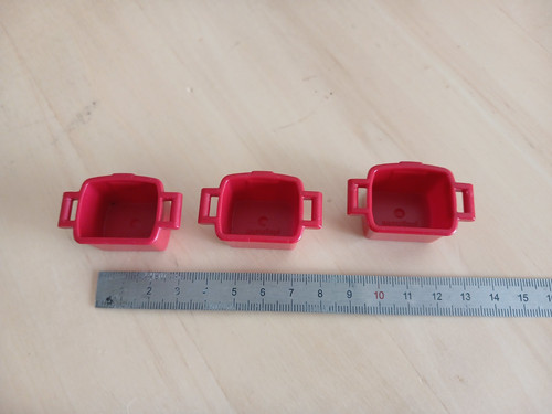 Bacs rouges rangement - bacs,