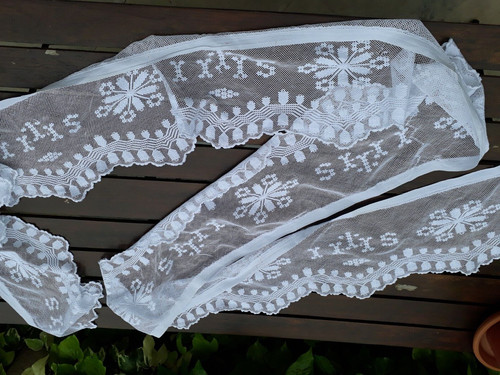 Volant dentelle filet - filet, brodé