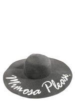 ABACO BEACH COMPANY Chapeau de paille Dames Chapeau T EU 53 noir-blanc