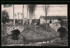 Old postcard Armenonville-les-Gâtineaux, Old Bridges 