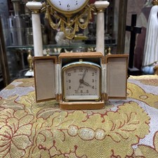 smi old small alarm clock 6 jewels in case works