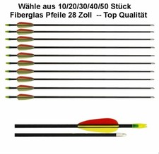 10 Fibre de Verre Flèches 28 inch 72cm pour Arcs Compounds tir à l'arc de sport