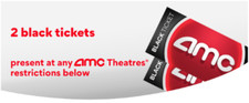 2x AMC Movies Black Ticket - No Expiration! Fast Digital Delivery!