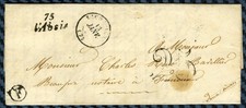 Italic "75 l'Absie" (Deux-Sèvres) + rural box s/letter - 1852 / price €90