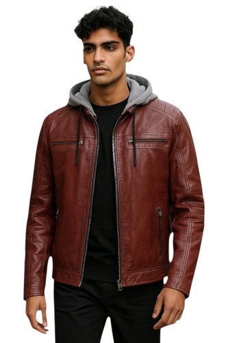Veste slim cuir - cuir, d'agneau