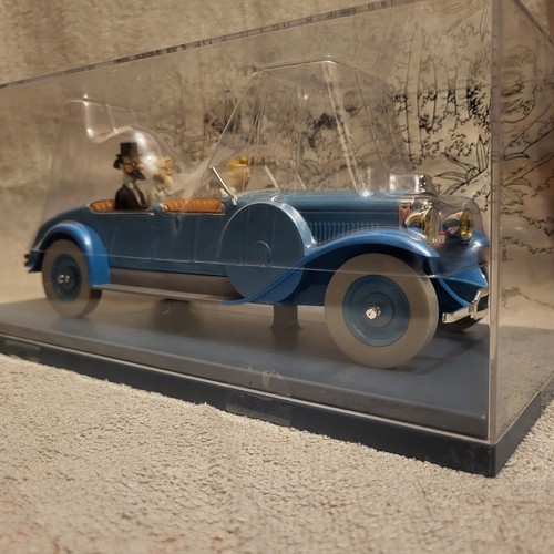 Tintin voiture miniature bleue