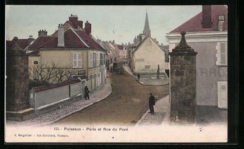 Cpa puiseaux porte rue de - puiseaux,,