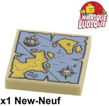 Lego 1x Tile decorated 2x2 map