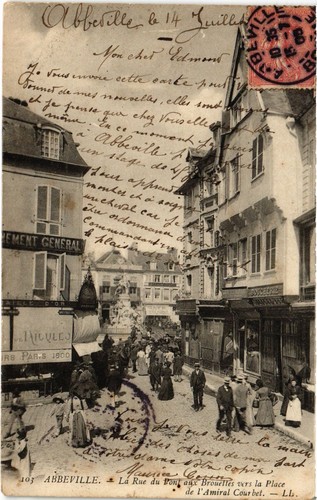 Cpa abbeville rue - cpa,