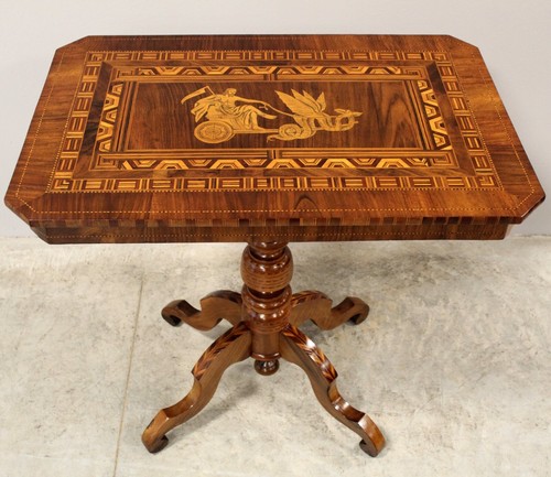 Table gueridon noyer - en,