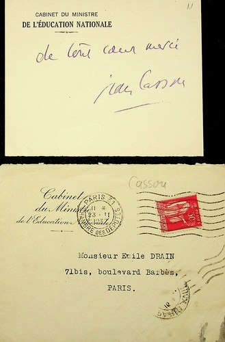 S jean cassou - l.a.s, poète