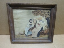 19th Century School Costume Characters Sitting on a Bench