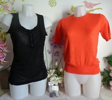 Lot vêtements occasion femme : Pull " Zara ", Haut " Naf Naf " - T : 38 / M *
