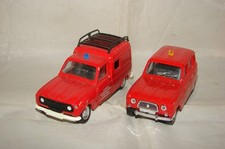 SOLIDO 2 RENAULT 4L 4 VAN FIRE VEHICLES 1/43