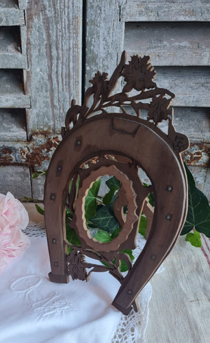 Ancien cadre photo forme fer - ancien,