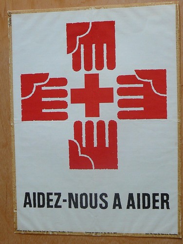Ancienne affiche croix rouge - ancienne,