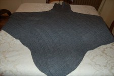 Women's grey sweater, bat sleeve, 70 acrylic 15 mohair 15 wool, used