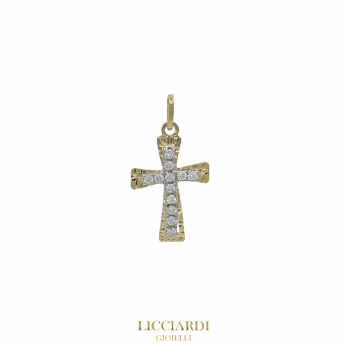 Pendentif unisexe croix - unisexe, or