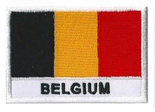 Patch écusson Belgique patche drapeau Belge 70x45mm à coudre 