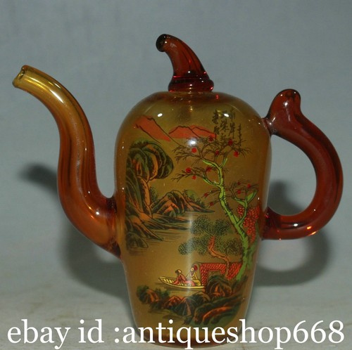 Vieux verre chinois coloré - 4",
