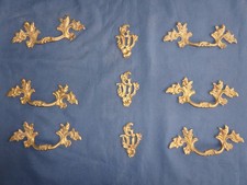 6 poignées 3 entrées laiton style Louis XV tiroirs meuble commode Largeur 17 cm