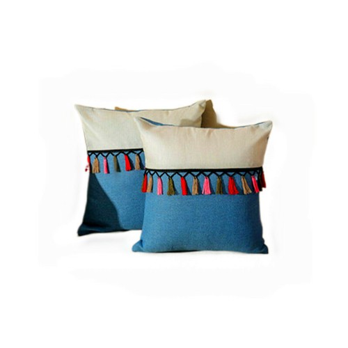 Coton lin housse coussin - lin,