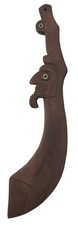 VINTAGE MOAI RAPA NUI HOE RARE WOODEN SWORD EASTER ISLAND FISH LENGTH 64 CM 25"