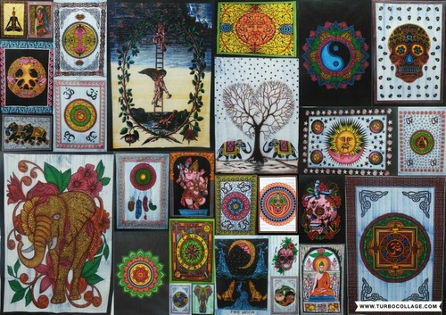 Imprimé pinceau mandala