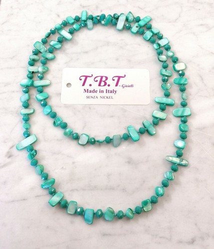 Moderne collier long nacre - collier,