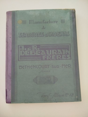 Catalogue ancien serrurerie - catalogue,