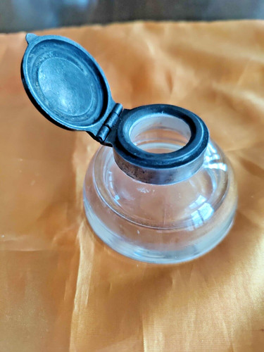 Ancien encrier verre - ancien, en
