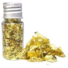 AMA-019 - FLOCONS D'OR ALIMENTAIRE COMESTIBLES PATISSERIE GATEAUX ORIENTAUX 80M