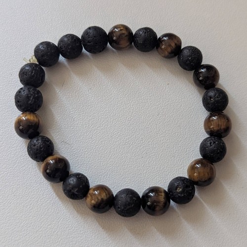 Bracelet pierre lave - pierre,