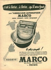 Antique Marco Farm Equipment 1955 Magazine Issue Watering Trough Advertising