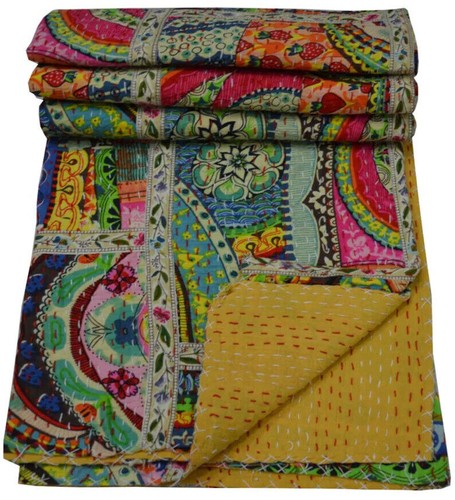 Couvre lit kantha coton - couvre-lit, en