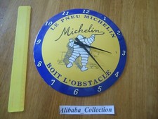 CLOCK CLOCK CLOCK MICHELIN Round Curved Enamel Enamel 28 cm