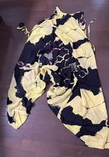 USED SAROUEL PANTS IN BLACK AND YELLOW GOOD