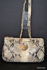 DKNY Metallic Python Handbag