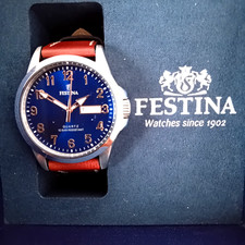 Montre Festina bracelet Cuir. Etat neuf.