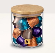 Nespresso Capsule Dispenser Glass Serving Display Medium, Capsules Not Included